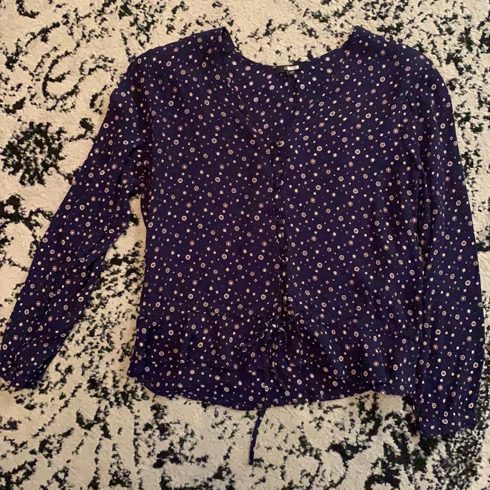 Rails beaux navy foulard top, large